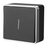 Выключатель одноклавишный с подсветкой черный/хром Werkel Gallant W5010135 4690389163845 a050979