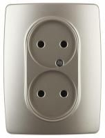 Розетка ЭРА 12 2x2P 16A 250V 12-2107-04 Б0031241