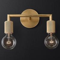 Бра Imperiumloft RH Utilitaire Double Sconce Brass 44.554 123264-22