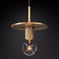 Светильник подвесной Imperiumloft RH Utilitaire Disk Shade Pendant Brass 40.2342 123643-22