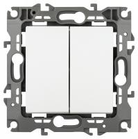 Переключатель двухклавишный без рамки ЭРА 12-1104-01М Б0065701