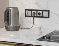 Лицевая панель ALFA для электрической розетки с заземлением со шторками Ambrella Volt ALFA AP4105