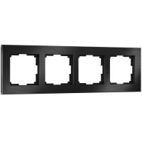 Рамка на 4 поста черная алюминиевая Werkel Aluminium W0041708 4690389158124 a050956