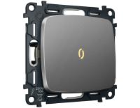 Комплект механизма 1-клавишного выключателя с самовозвратом с подсветкой 3200K Ambrella Volt MO MO652050