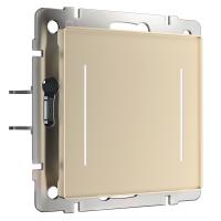 Сенсорный выключатель двухклавишный с подсветкой Werkel шампань W4522011