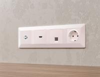 Комплект механизма TV розетки SAT 5-2400MHz 3.5dB Ambrella Volt Alfa MA213050