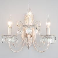 Бра Eurosvet Alda 3305/3 белый с золотом/прозрачный хрусталь Strotskis 00000065797