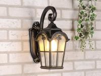 Уличный настенный светильник Elektrostandard Mira D черное золото a025301