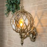 Уличный настенный светильник Elektrostandard Sirius U черное золото a025302