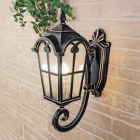 Уличный настенный светильник Elektrostandard Mira U черное золото a025300