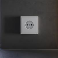 Накладка для розетки с заземлением и защитными шторками Voltum S70 (серый) VLS000716