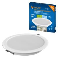 Светильник встраиваемый светодиодный Volpe ULM-Q237 24W/4000K WHITE 013165