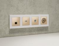 Комплект механизма TV розетки оконечной экранированной 5-1000MHz 3dB Ambrella Volt Alfa MA613005