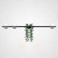 Бра Imperiumloft PALMA Wall lamp 3 шара + 1 вазон горизонтальная 22,93726 168498-22