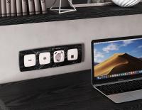 Комплект механизма компьютерной розетки RJ-45 (8P8C) CAT6A экранированной с защитной шторкой Ambrella Volt Omega MO212005