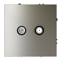 Розетка телевизионнная встраиваемая VOLTUM S70 оконечная TV+SAT, (шелк) VLS060404