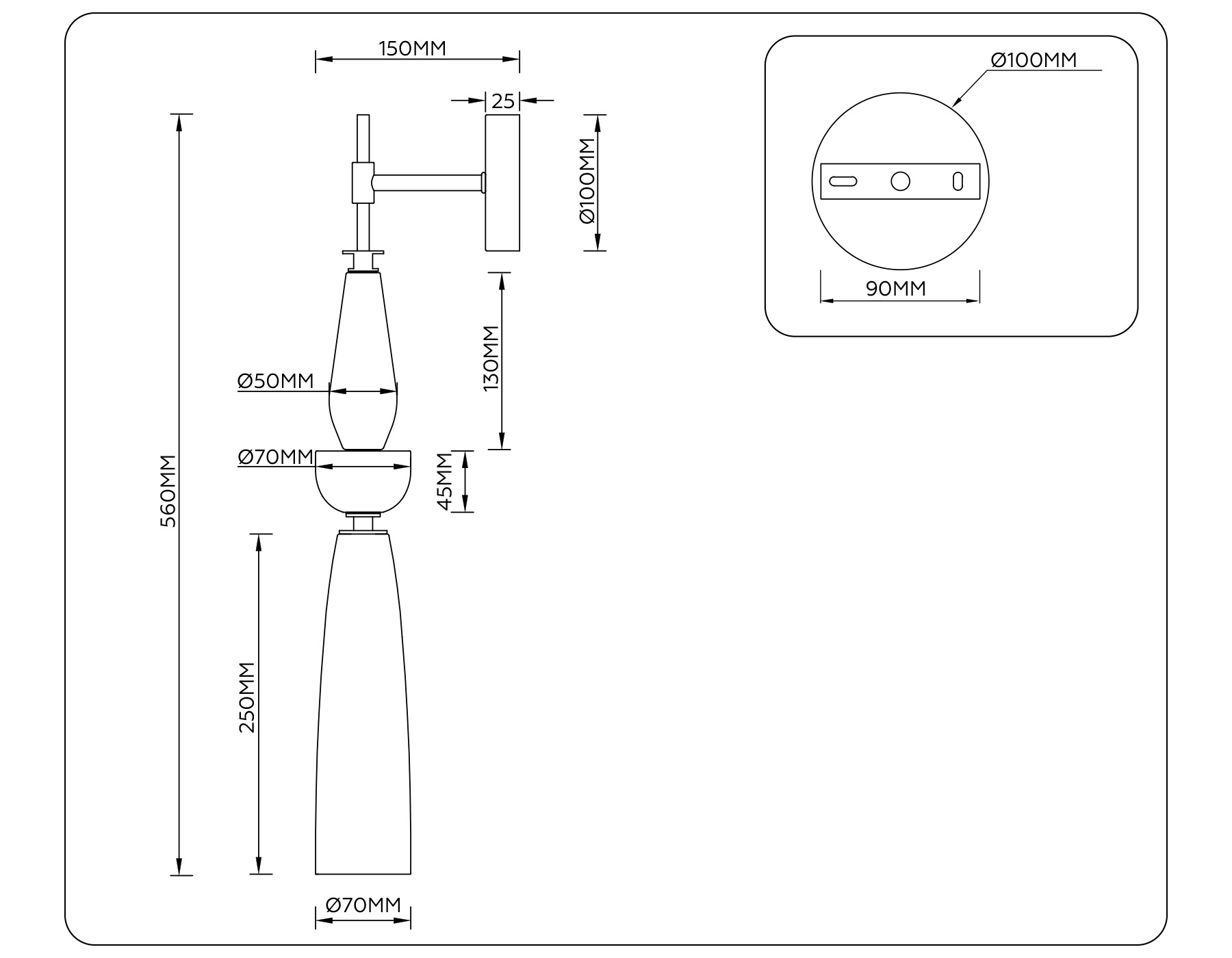 Светильник настенный Ambrella light High light LH75369 Светильник настенный Ambrella light High light LH75369