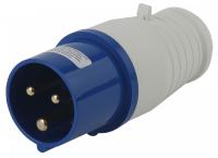 Вилка прямая 2P+PE ЭРА V-16-2P-PE-IP44 Б0032849