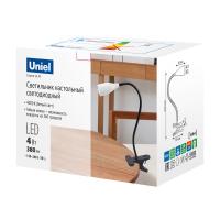 Настольная лампа светодиодная Uniel ULM-D501 4W/4000K BLACK (010746)