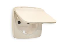 Лицевая панель для электрической розетки с/з со шторками и крышкой IP44 QUANT Ambrella Volt OMEGA OP3280