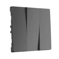 Набор клавиш для выключателя трехклавишного графит рифленый Werkel W1139004 4690389158506 a050742