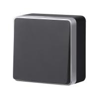 Выключатель одноклавишный проходной Werkel Gallant (черный с серебром) W5012034 a051166