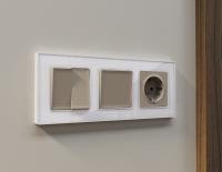 Комплект механизма 2-клавишного перекрестного выключателя Ambrella Volt MA MA363030