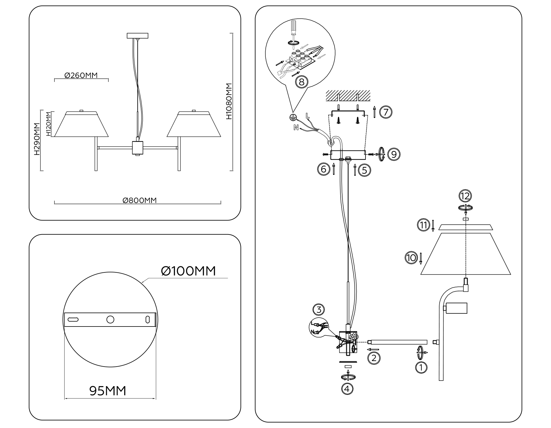 Люстра подвесная Ambrella light High light LH72451 Люстра подвесная Ambrella light High light LH72451