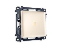 Комплект механизма 1-клавишного проходного выключателя с подсветкой 3200K Ambrella Volt ALFA MA322030