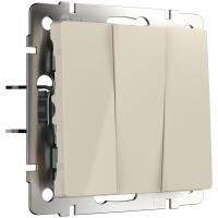 Выключатель трехклавишный слоновая кость Werkel W1130003 4690389155666 a051488