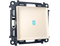 Комплект механизма 1-клавишного выключателя с самовозвратом с подсветкой 10000K Ambrella Volt MA MA322060