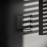 Выключатель двухклавишный встраиваемый для жалюзи 10А Voltum S85 (титан) VLS020706