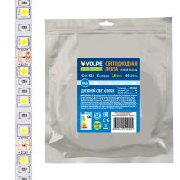 Светодиодная лента 4,8 Вт/м, 6500К, IP65 Volpe ULS-Q323 2835-60LED/m-8mm-IP65-DC12V-4,8W/m-5M-6500K катушка в герметичной упаковке (004532)