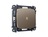 Комплект механизма 1-клавишного проходного выключателя с подсветкой 3200K Ambrella Volt OMEGA MO632030