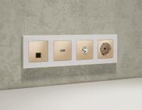 Комплект механизма TV розетки SAT 5-2400MHz 3.5dB Ambrella Volt Alfa MA613050