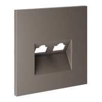 Накладка для розетки компьютерной двойной RJ45+RJ45 кат.6 Voltum S70 (капучино) VLS001414