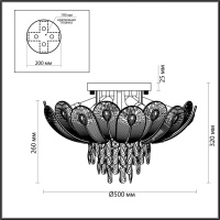 Люстра хрустальная Odeon Light PAROTI 5048/7