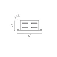 Коннектор прямой к шинопроводу 5040xx-(F)/(R) Lightstar Quattro 504106-FR