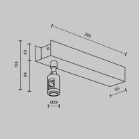 Основание потолочное для блока питания с вводом питания Maytoni Flarity TRA156C-BB1-B