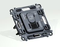 Механизм компьютерной розетки RJ-45 (8P8C) CAT6A 1000 Base-T экранированной с автоматической защитной шторкой Ambrella Volt VM VM185