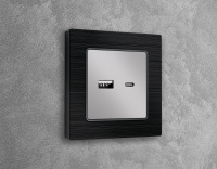 Лицевая панель для розетки 2USB тип A+C QUANT Ambrella Volt ALFA AP4110