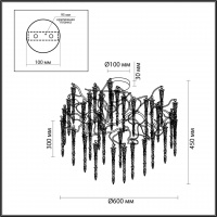 Люстра хрустальная Odeon Light Banche 5005/8C