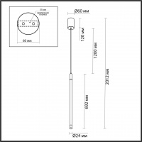 Светильник светодиодный подвесной Odeon Light ANTA 4393/14L