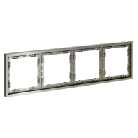 Рамка пластиковая VOLTUM S70 на 4 поста, (шелк) VLS100404