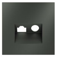 Накладка для розетки TV+RJ45 кат. 6 Voltum S70 (титан) VLS002706