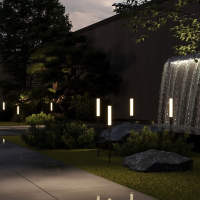 Уличный грунтовый светодиодный светильник Elektrostandard Invi (35155/F) черный a069445