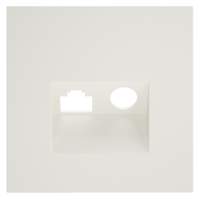 Накладка для розетки TV+RJ45 кат. 6 Voltum S70 (хлопок) VLS002713