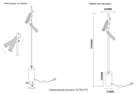Торшер светодиодный Crystal Lux EXTRA PT2