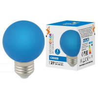 Лампа светодиодная Volpe E27 3W синяя LED-G60-3W/Blue/E27/FR/С UL-00006957