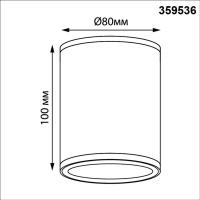 Уличный потолочный светодиодный светильник Novotech TUMBLER 359536